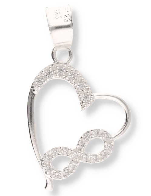 Dije de corazón Enjoya Love de plata P 925 circonita