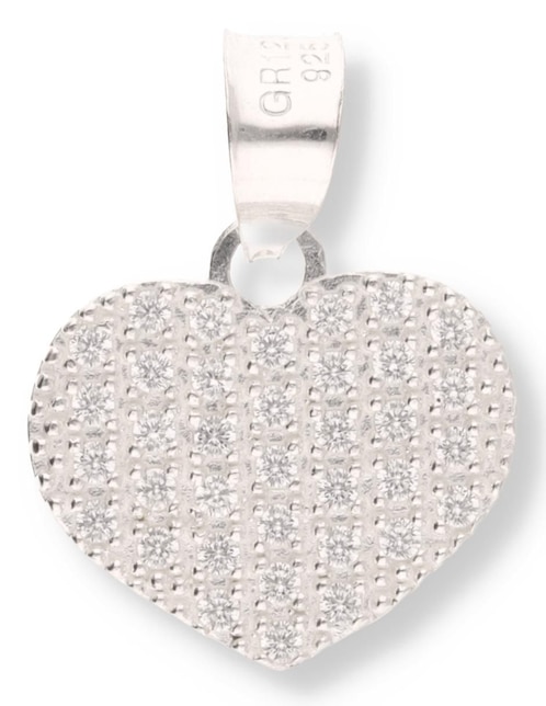 Dije de corazón Enjoya Love de plata P 925 circonita