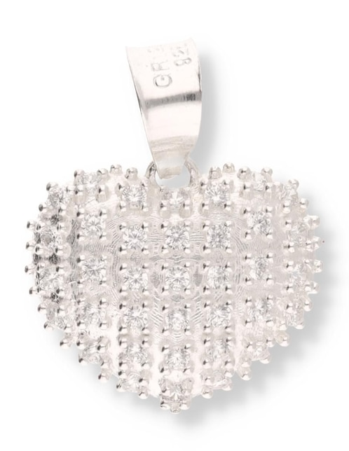 Dije de corazón Enjoya Love de plata P 925 circonita