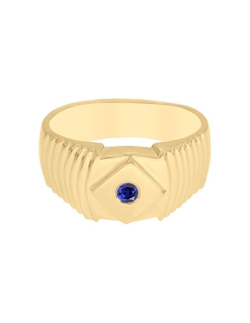Anillo Fascinare Ricker 14 k de oro zafiro brillante