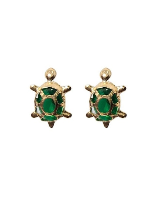 Broqueles de tortuga Mardia de oro 14 K con acabado pavé zirconia