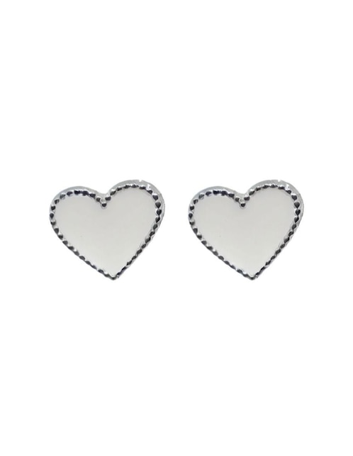 Broqueles de corazón Mardia de plata P 925 con acabado esmaltado