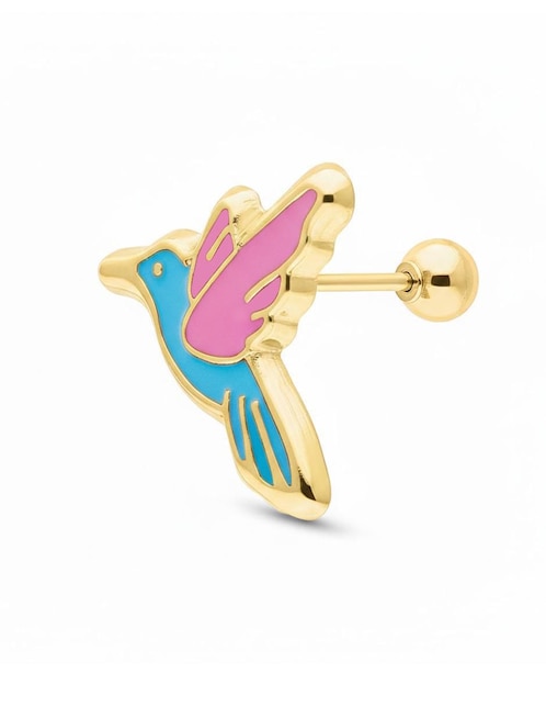 Broquel de colibrí Joyería M De Leon de oro amarillo 10 K con acabado brillante