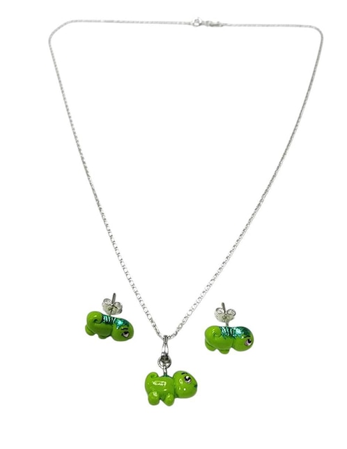 Aretes y collar Limerence by Claudia Herrera de plata P 925
