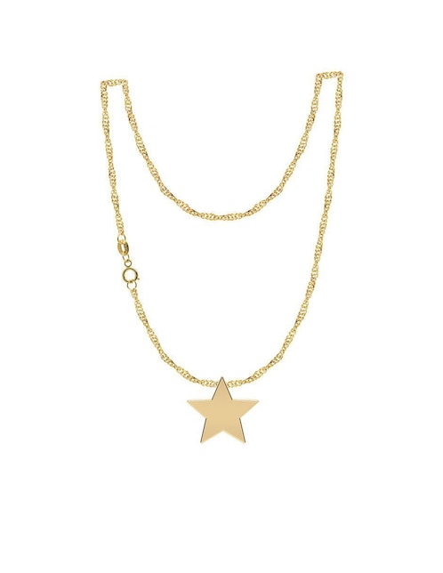 Collar con dije de estrella Abba Joyas de oro 10 K