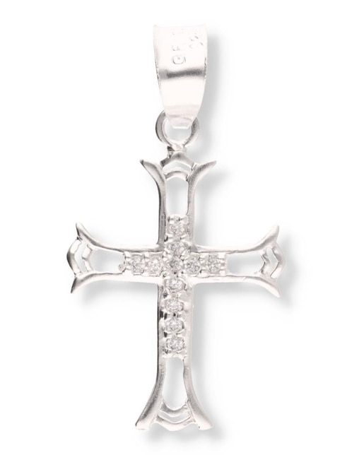 Dije de cruz Enjoya de plata P 925 circonita