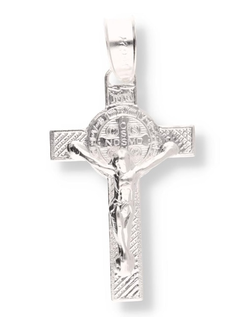 Dije de cruz Enjoya San Benito de plata P 925