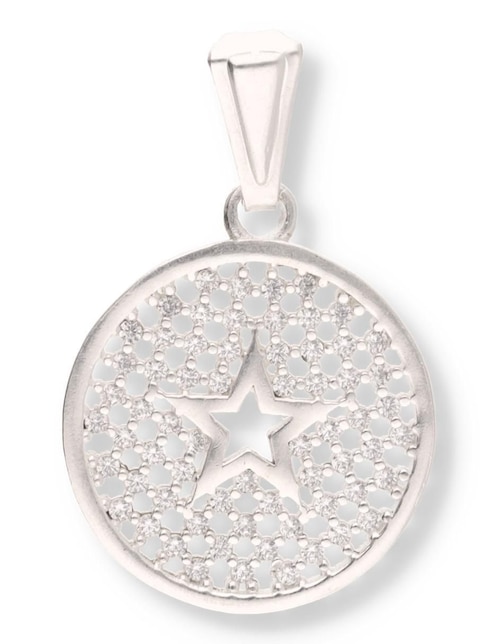 Dije redondo Enjoya Love Estrella de plata P 925 circonita