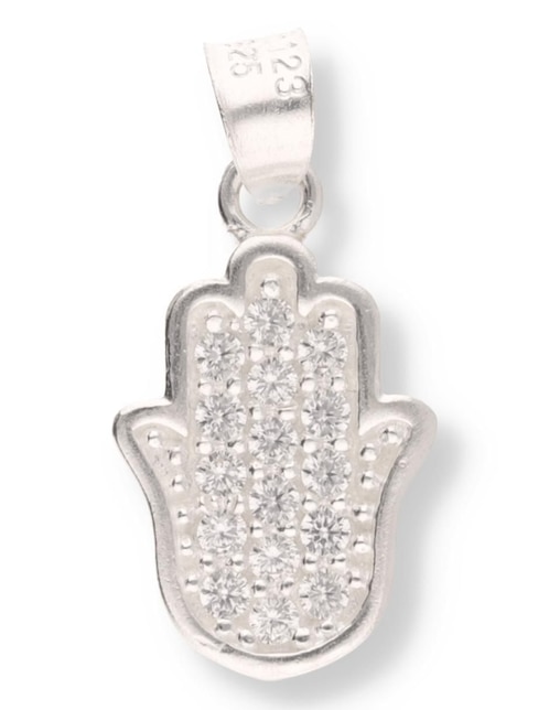 Dije de mano de Fátima Enjoya Love de plata P 925 circonita