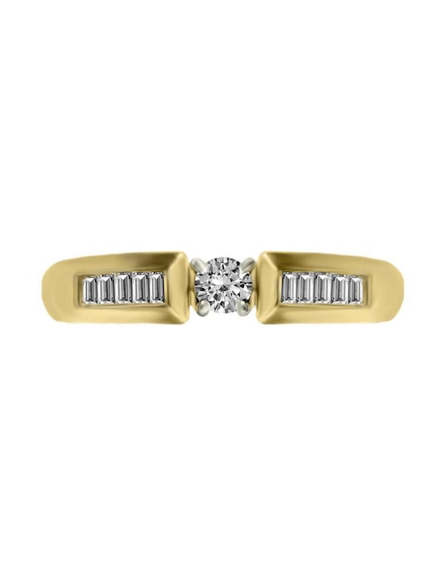 Anillo de compromiso "de" oro 14 k klamore unity diamante