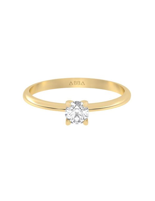 Anillo "de (si aplica)" ninguna abba joyas sin familia no aplica 14 k "de" oro zirconia brillante