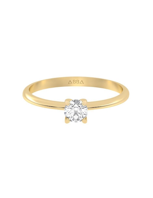 Anillo "de (si aplica)" ninguna abba joyas sin familia no aplica 14 k "de" oro zirconia brillante