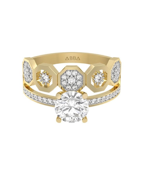 Anillo de compromiso de oro 14 k Anillo de compromiso de oro 14 k