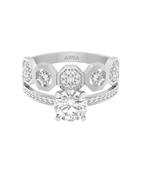Anillo de compromiso de oro 14 k 1