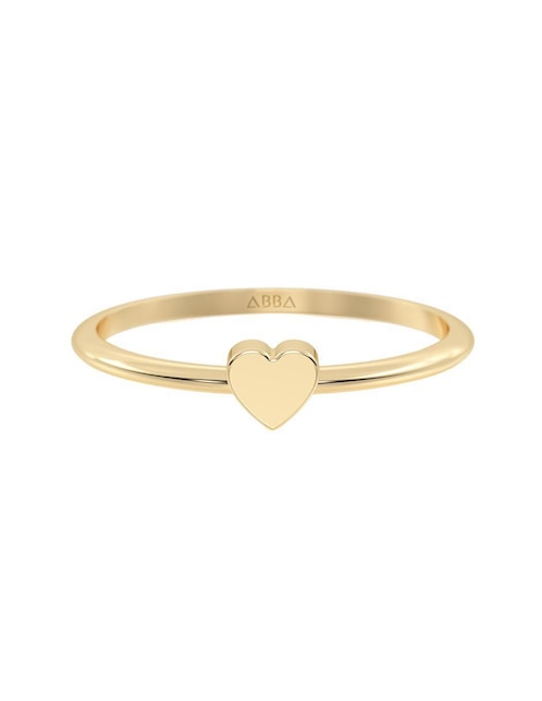 Anillo "de (si aplica)" corazón abba joyas sin familia no aplica 10 k "de" oro sin gema pulido