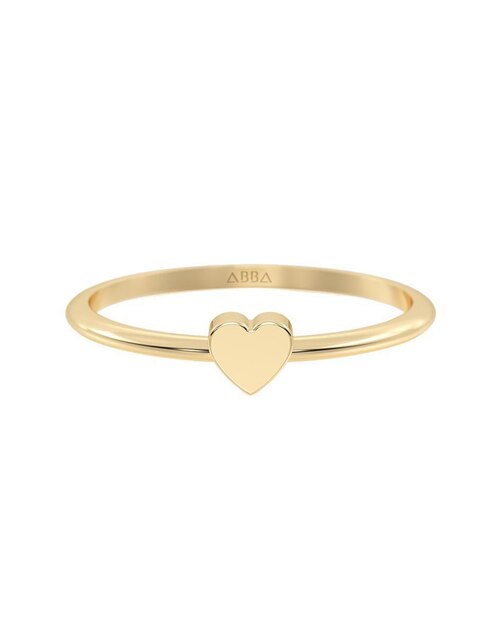 Anillo "de (si aplica)" corazón abba joyas sin familia no aplica 14 k "de" oro sin gema pulido