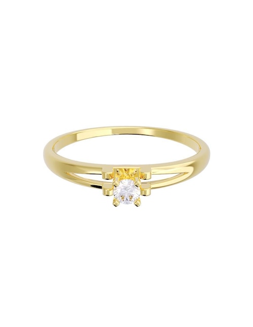 Anillo de compromiso de oro 14 K diamante 1