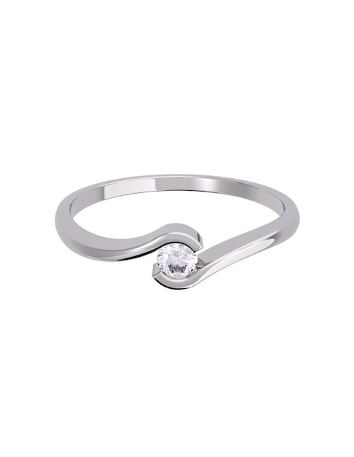 Anillo de compromiso de oro 14 K diamante 1