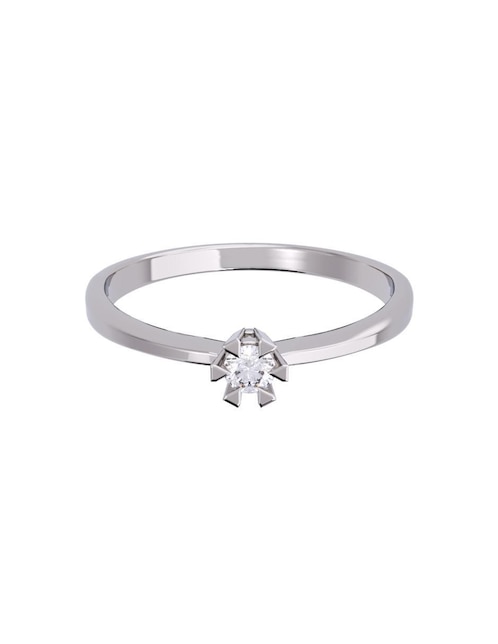 Anillo de compromiso de oro 14 K diamante 1