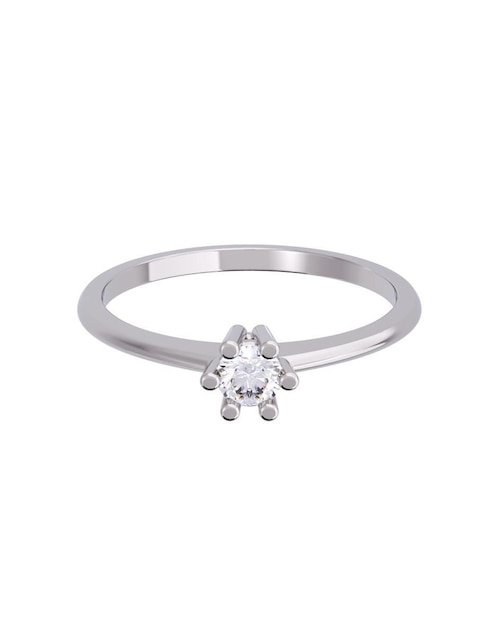 Anillo de compromiso de oro 14 K diamante 1