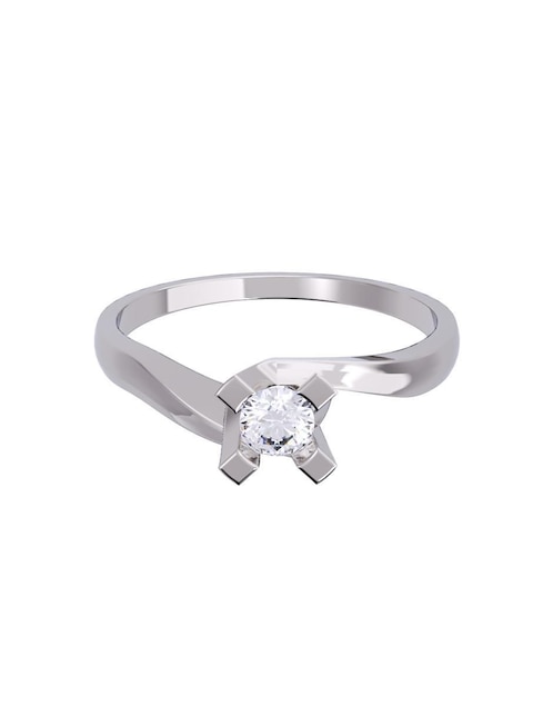 Anillo de compromiso de oro 14 K diamante 1