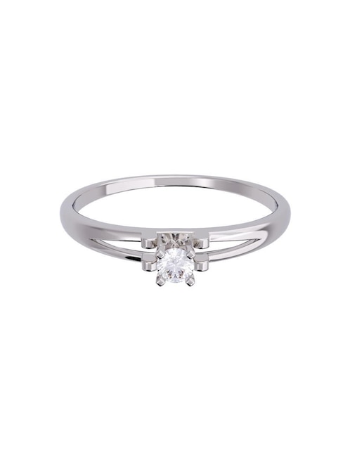 Anillo de compromiso de oro 10 K diamante 1