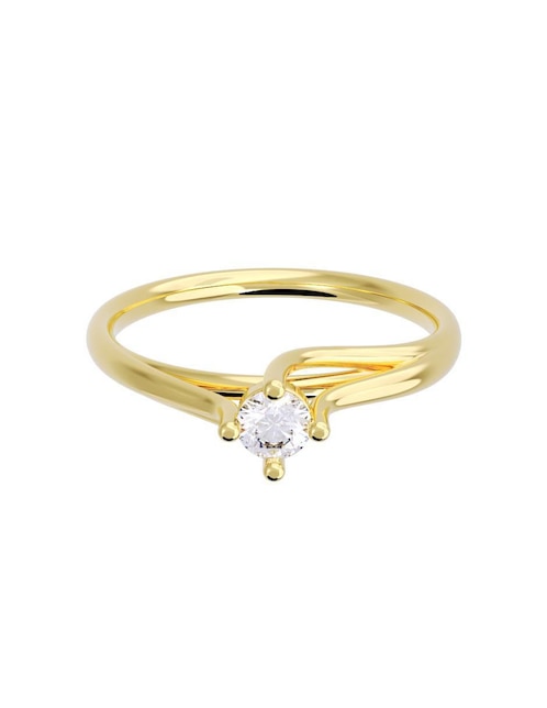 Anillo de compromiso "de" oro 10 k fonelli diamantes fonelli diamante