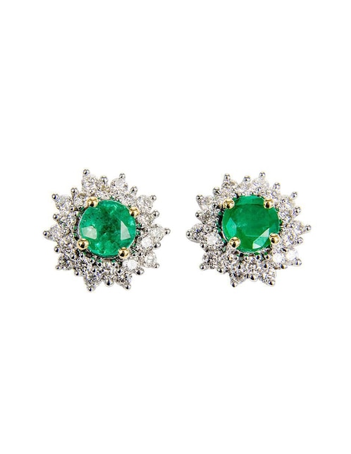 Corto "de (si aplica)" sol no aplica lucie sin familia o colección "de" oro 14 k "con acabado" texturizado esmeralda y diamante