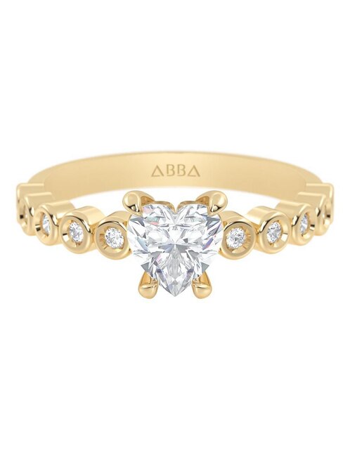 Anillo de compromiso de oro 14 K zirconia Anillo de compromiso de oro 14 K zirconia