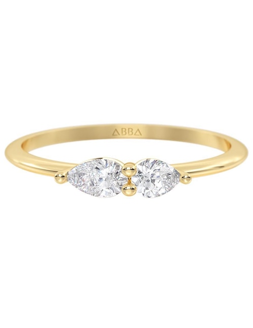 Anillo "de (si aplica)" ninguna abba joyas sin familia no aplica 10 k "de" oro zirconia brillante