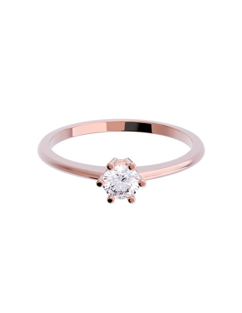 Anillo de compromiso de oro 14 K diamante 1