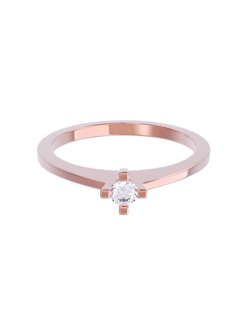 Anillo de compromiso de oro 14 K diamante 1
