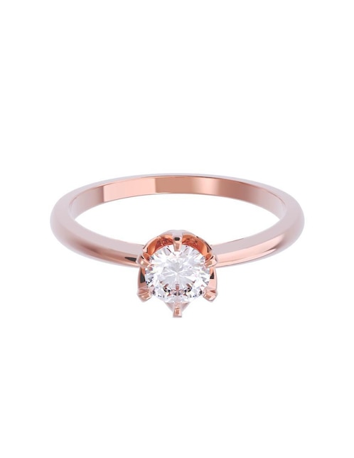 Anillo de compromiso de oro 14 K diamante 1
