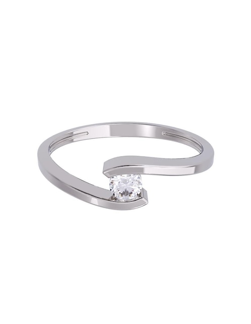Anillo de compromiso de oro 14 K diamante 1