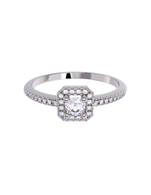 Anillo de compromiso de oro 14 K diamante 1