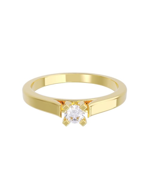 Anillo de compromiso de oro 14 K diamante 1