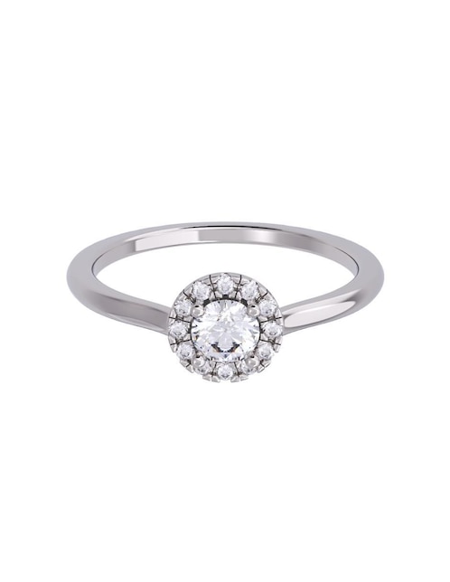 Anillo de compromiso de oro 14 K diamante 1