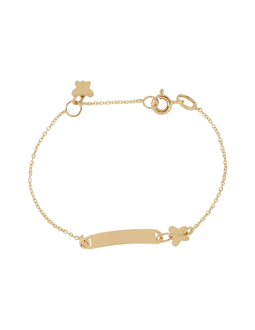 Pulsera de oro amarillo 14 K acabado pulido 1