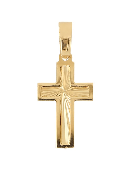 Dije de cruz de oro amarillo 14 K 1