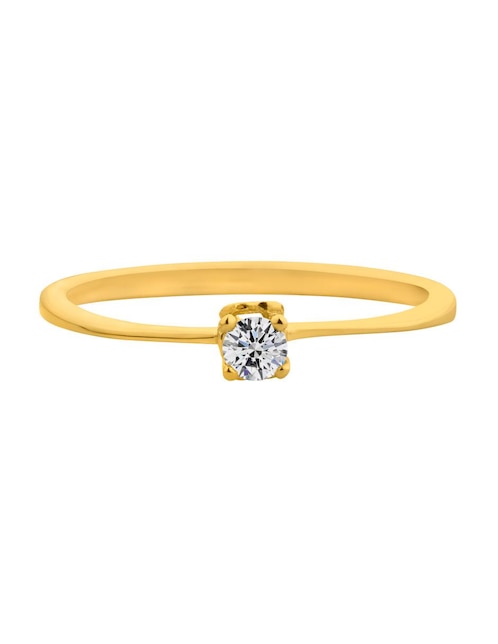 Solitario Amore Mio 14 K de Oro amarillo tipo de gema diamante