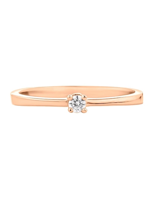 Solitario Amore Mio 14 K de Oro rosa tipo de gema diamante