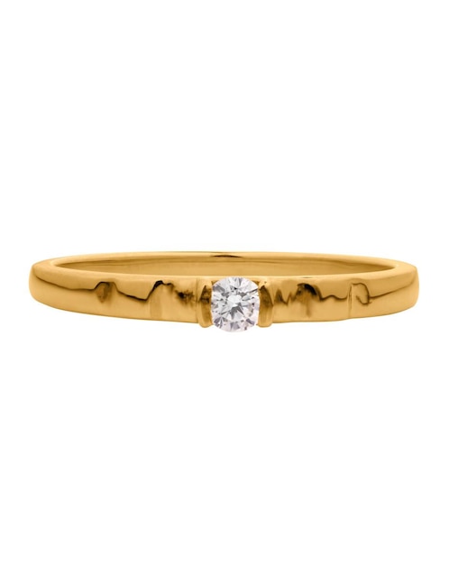 Solitario Amore Mio 14 K de Oro amarillo tipo de gema diamante