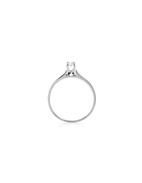 Solitario de oro blanco 14 k Valessa diamante
