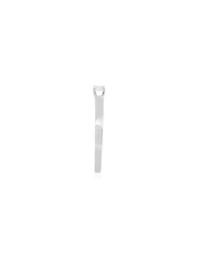 Solitario de oro blanco 14 k Valessa diamante