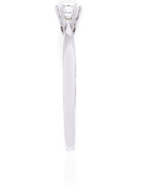 Solitario de oro blanco 14 k Valessa diamante