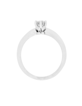 Solitario de oro blanco 14 k Idc diamante