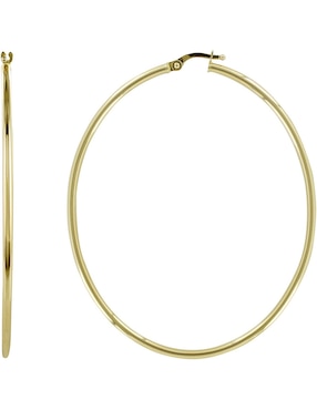 Arracadas D Cadena de oro 14 K con acabado brillante zirconia