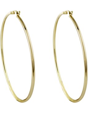 Arracadas D Cadena de oro 14 K con acabado brillante zirconia
