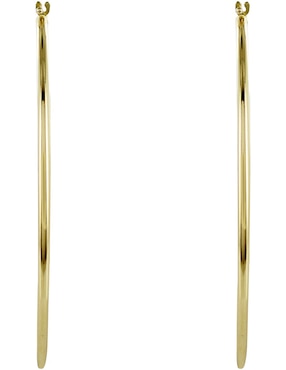 Arracadas D Cadena de oro 14 K con acabado brillante zirconia