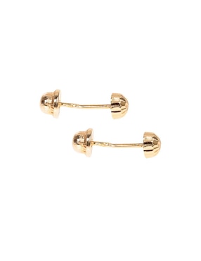 Broqueles Casal de oro amarillo 14 K con acabado brillante